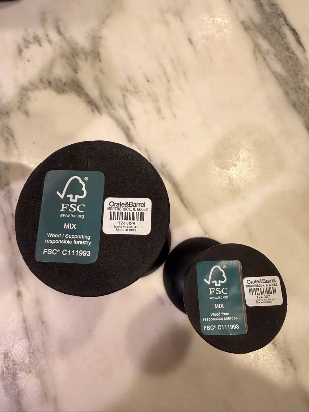 Crate&Barrel elegant ebonized